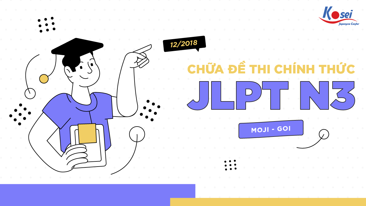 Chữa đề thi JPLT N3 tháng 12-2018 (Phần Moji Goi)